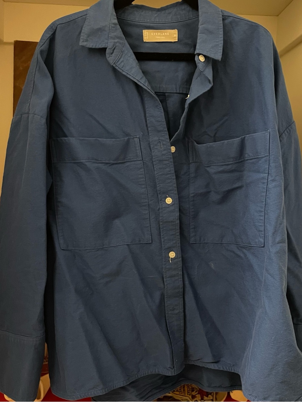 Everlane cobalt blue boxy oxford
